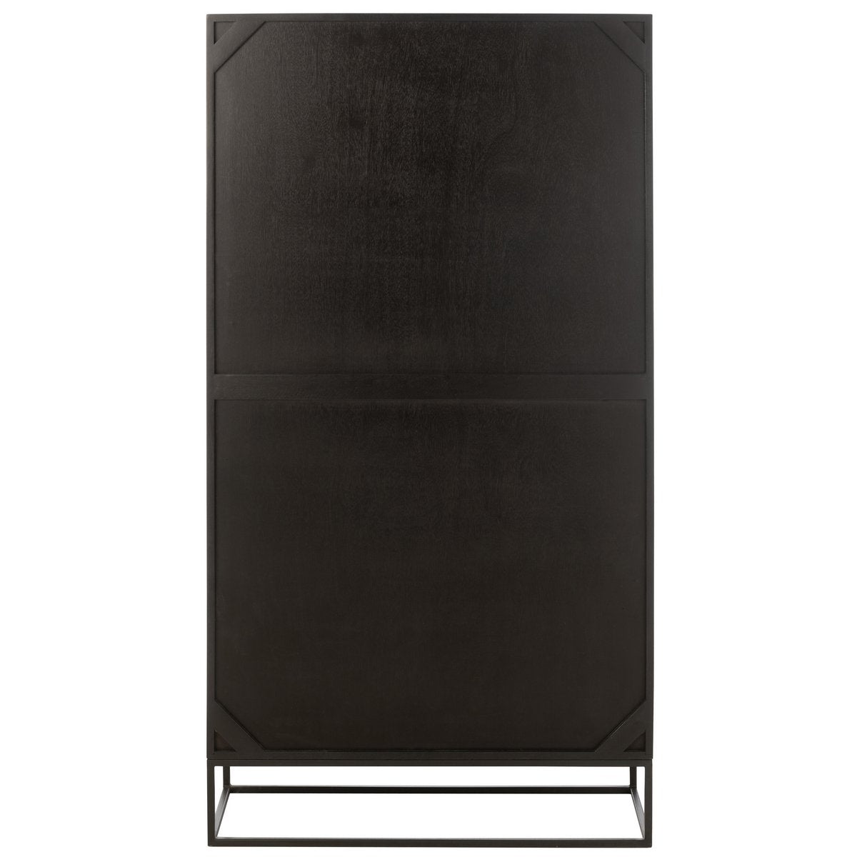 Wandkast Mango Hout/Mdf Zwart
