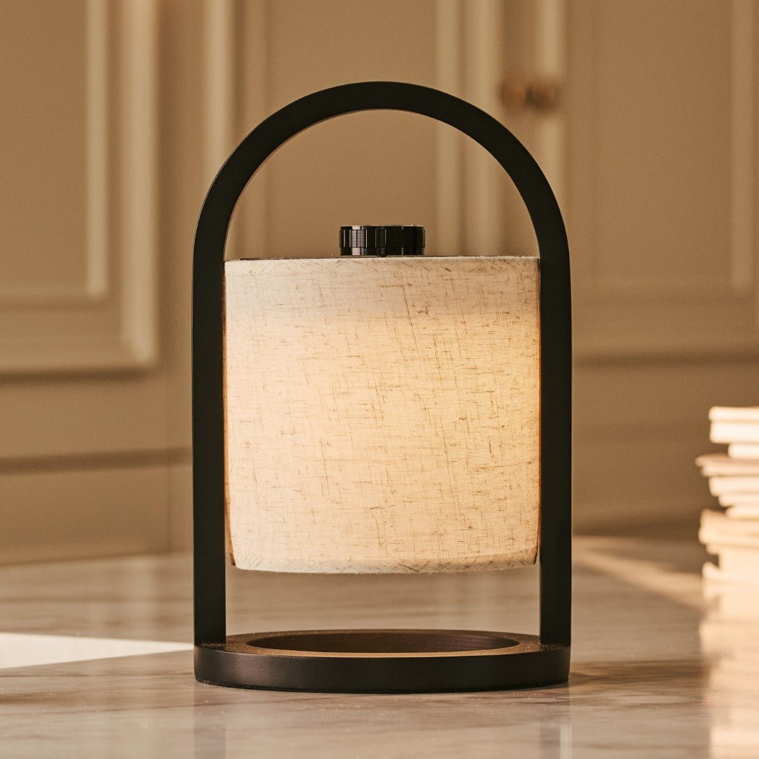 River Black draadloze houten lamp – Oplaadbaar en dimbaar
