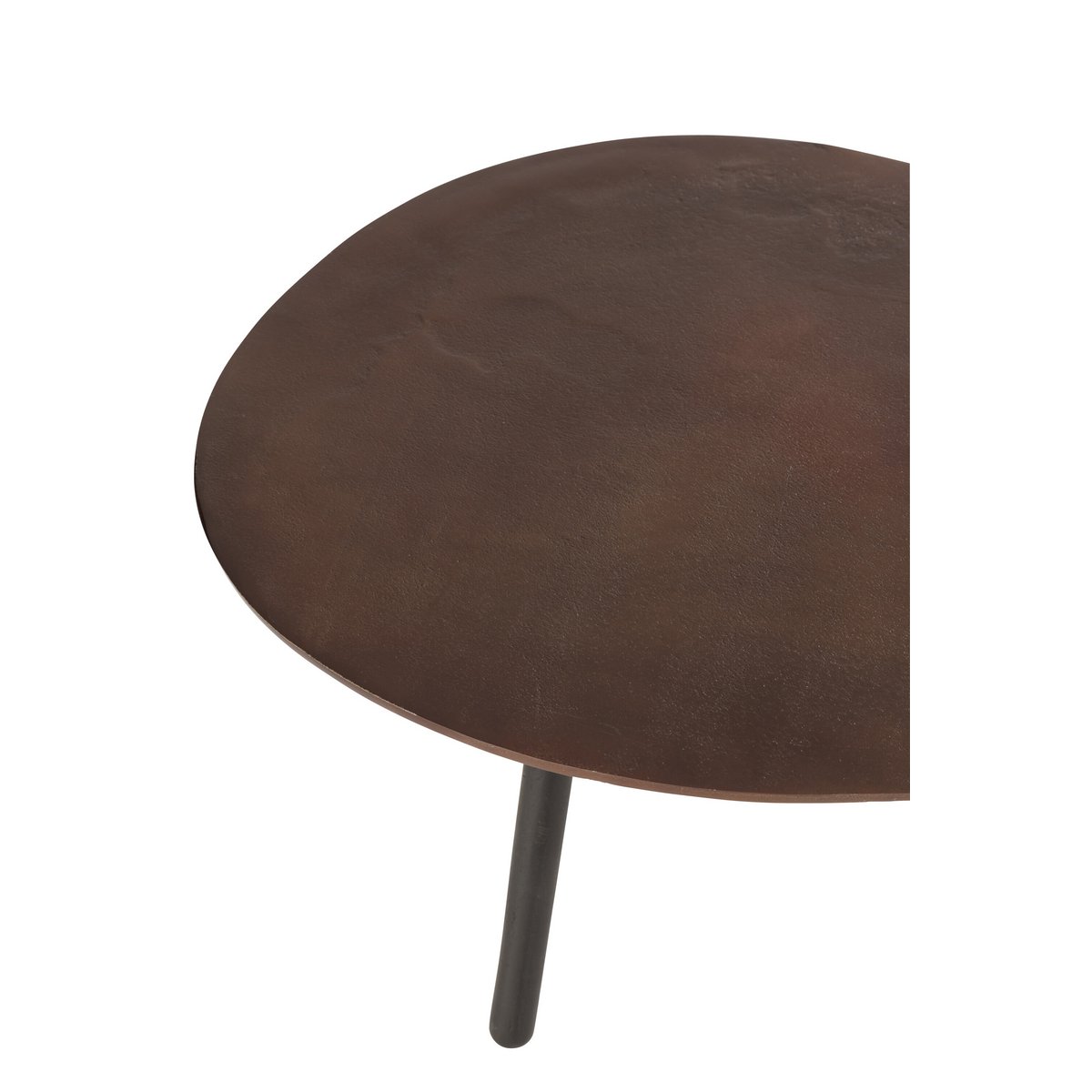 Salontafel Druppel - aluminium/ijzer - bruin