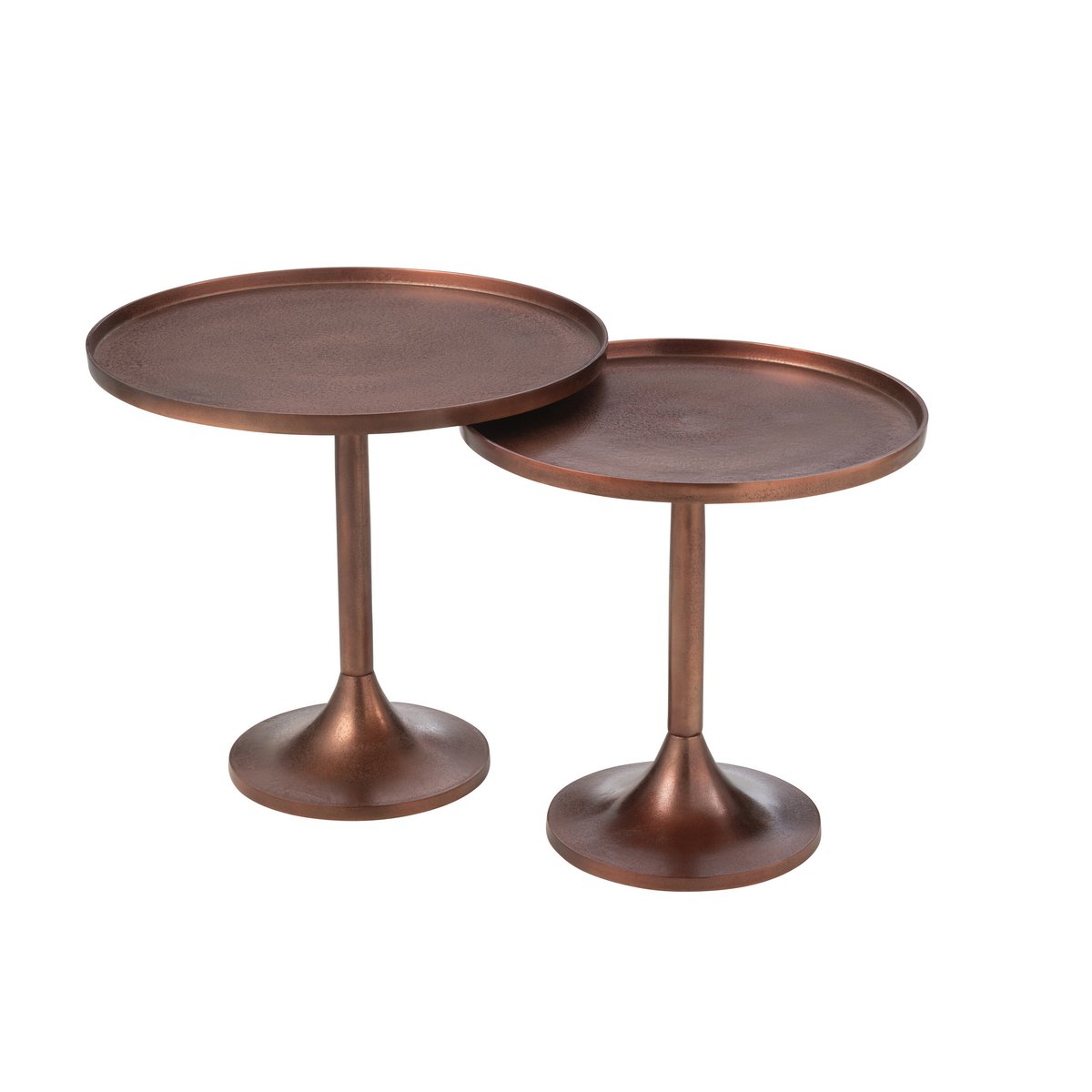 Set Van 2 Tafels Aluminium Brons