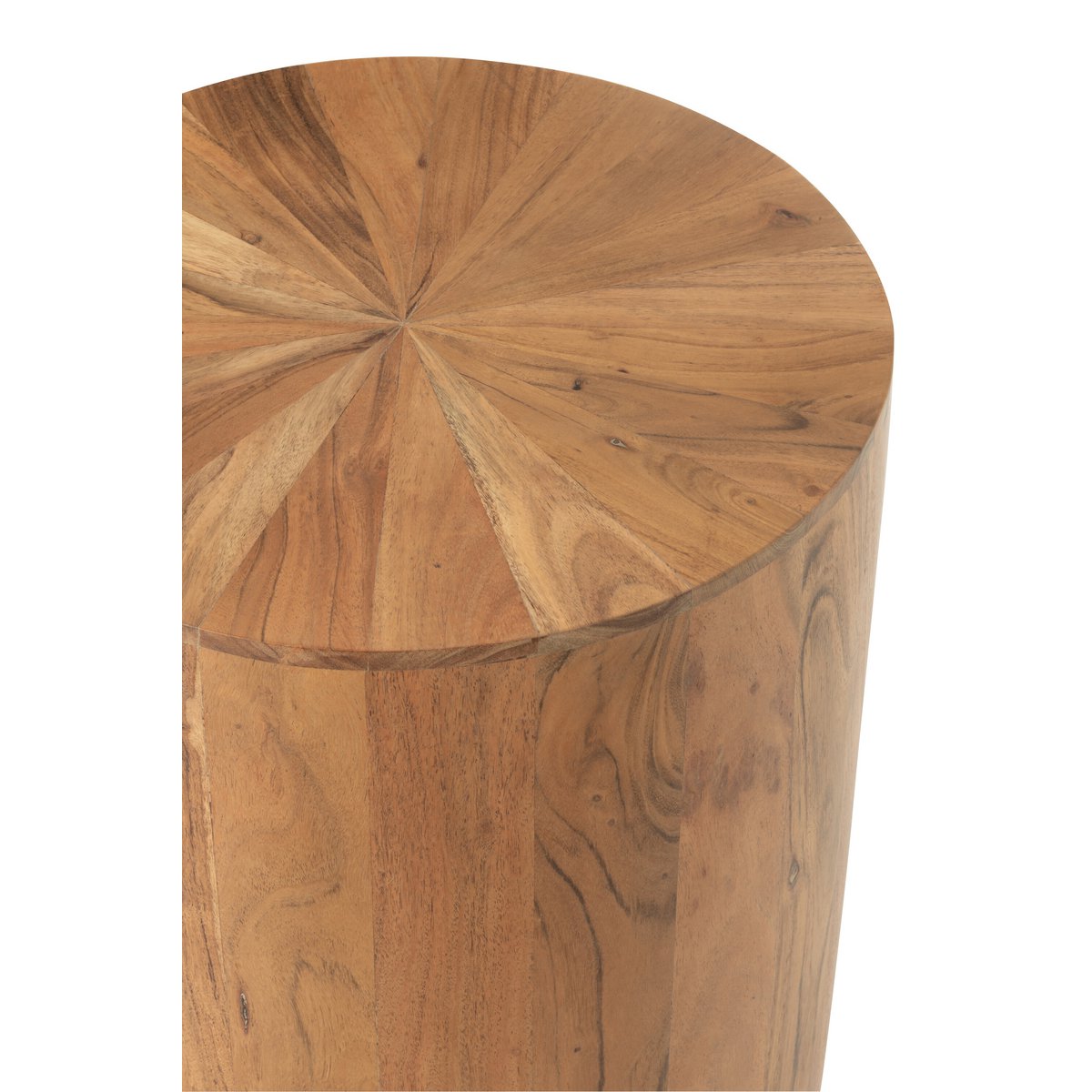 Bijzettafel Rond Acacia Hout/Mdf Naturel