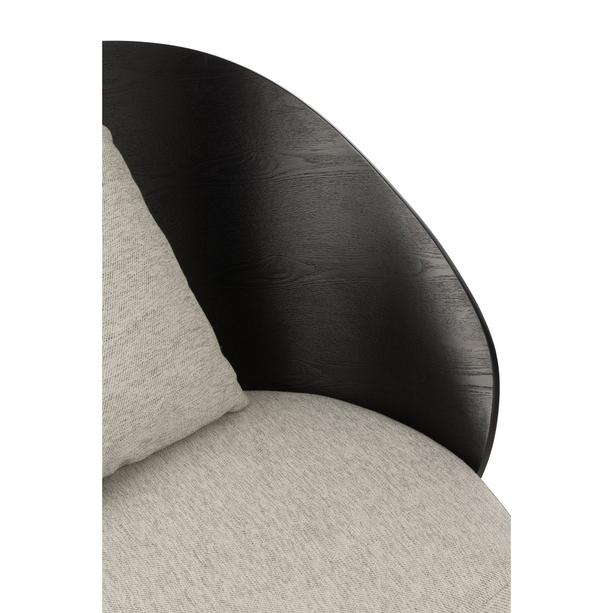 Loungestoel Lone Hout/Metaal Zwart/Grijs