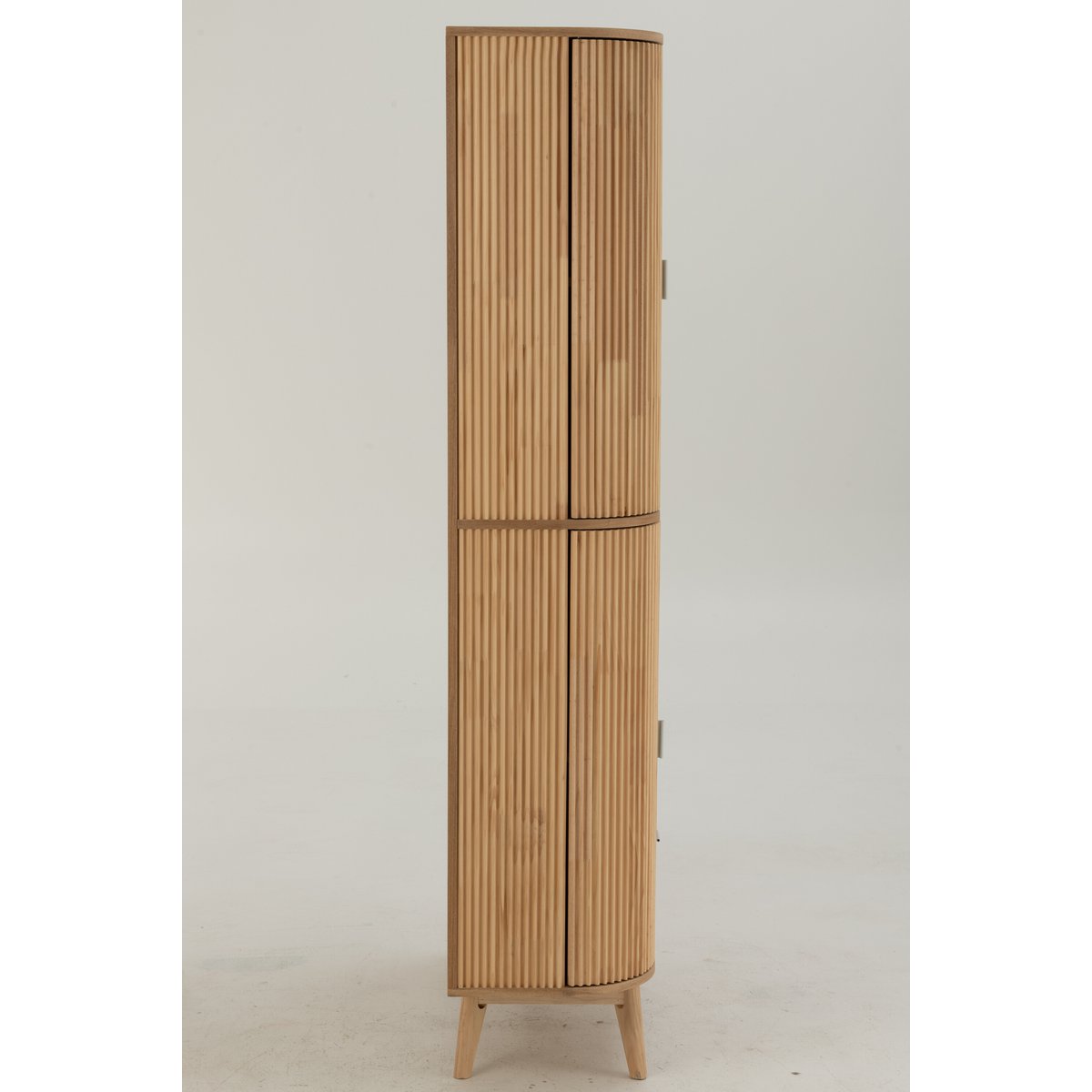 Kast Vakken Rond Mdf/Dennenhout Naturel