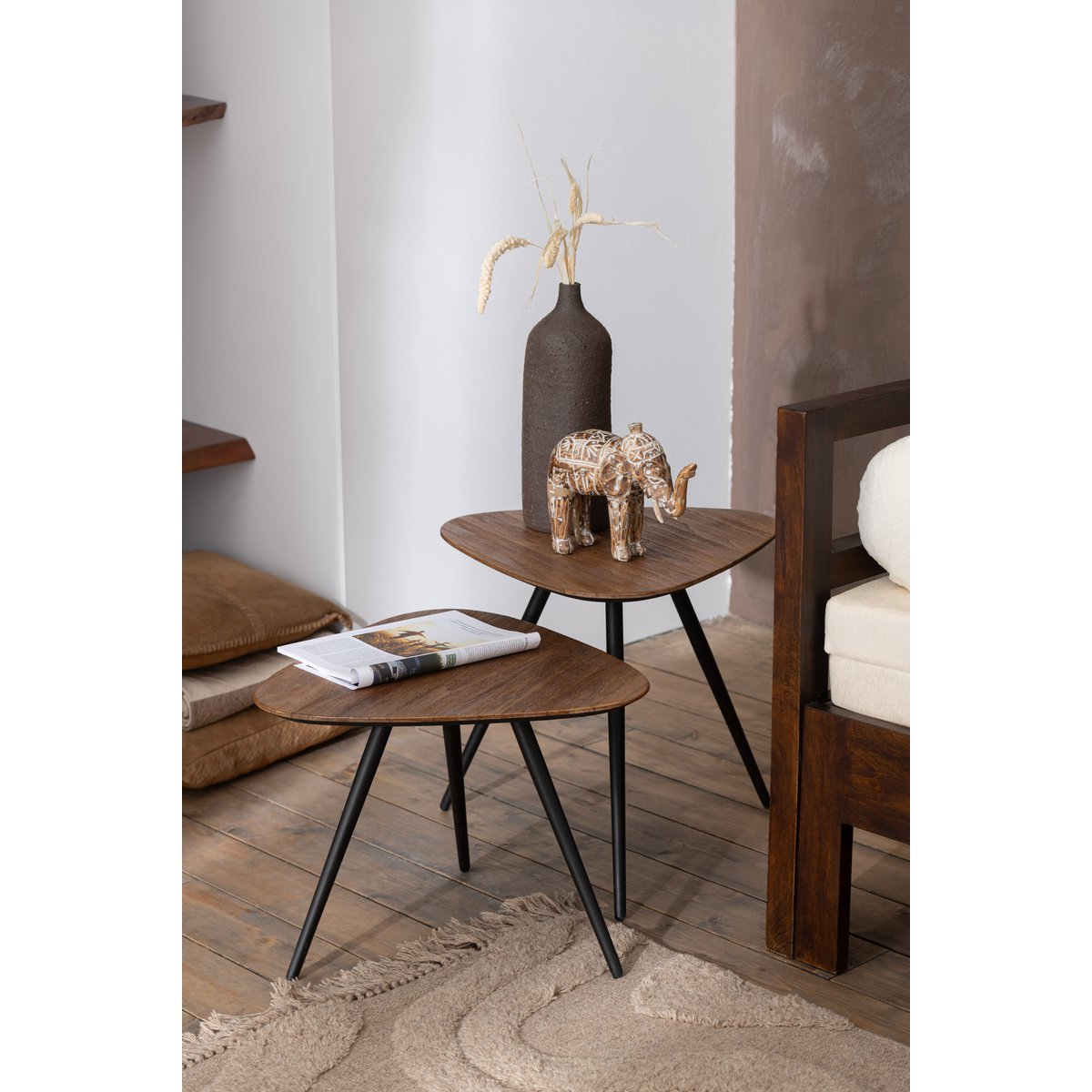 Driehoek tafel Hout