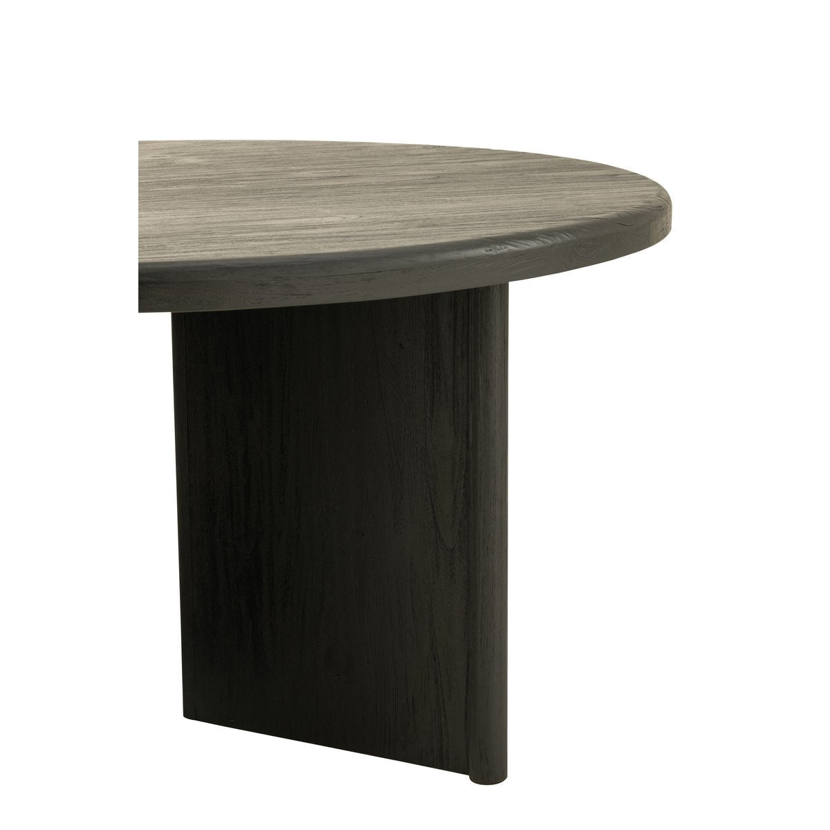 Eettafel Rond Teak - hout - zwart