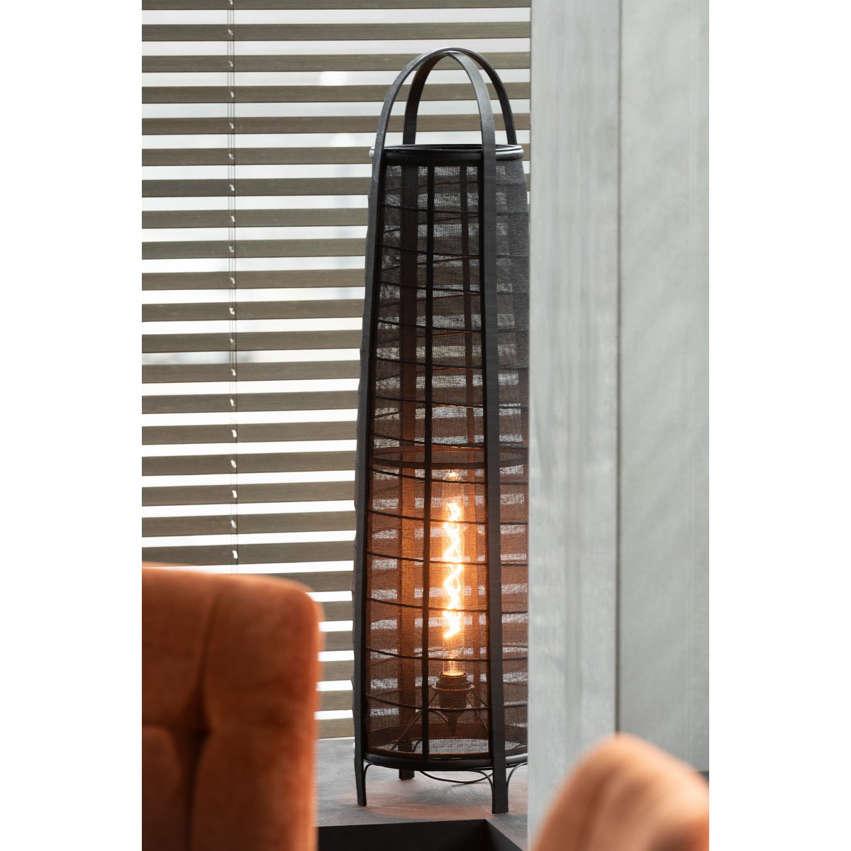 Lamp Don Katoen Bamboe Zwart