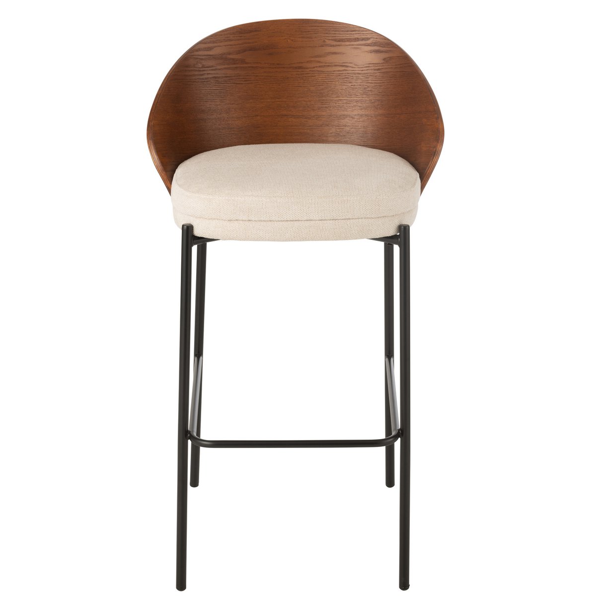 Barstoel Lone Multiplex/Metaal Bruin/Beige