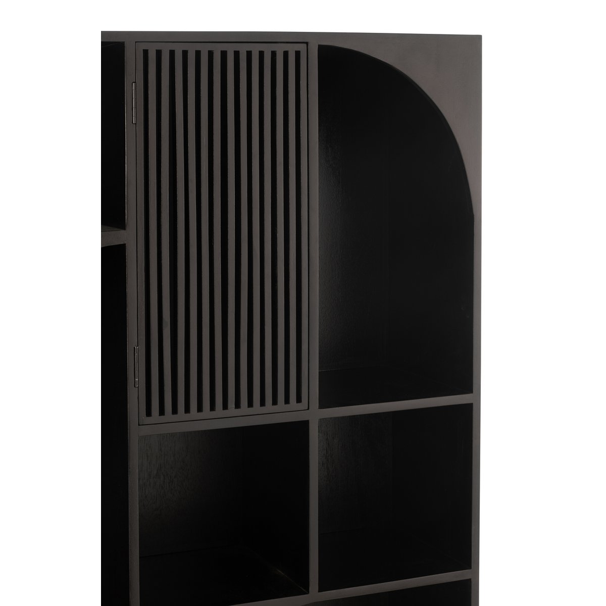 Wandkast Mango Hout/Mdf Zwart