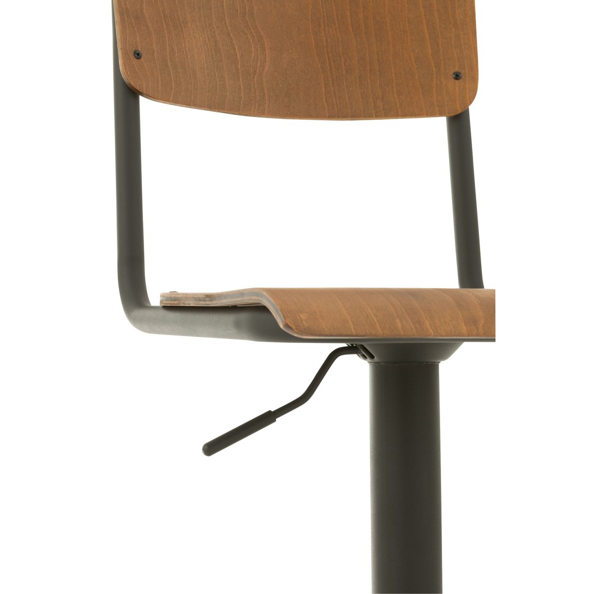 Barstoel Hout/Metaal Bruin