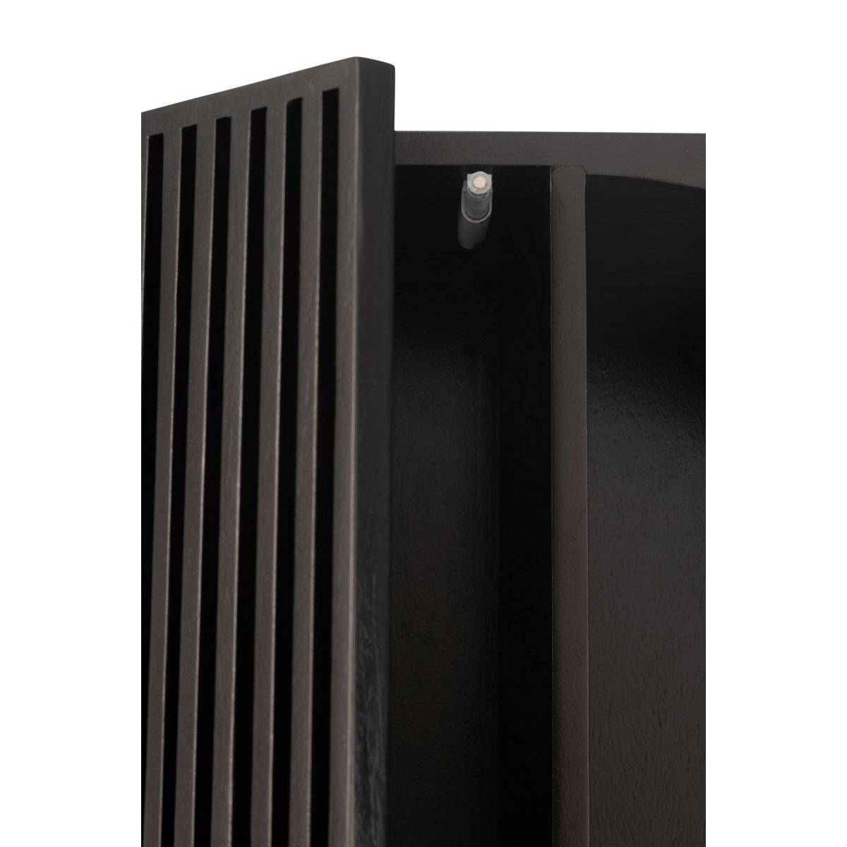 Wandkast Mango Hout/Mdf Zwart