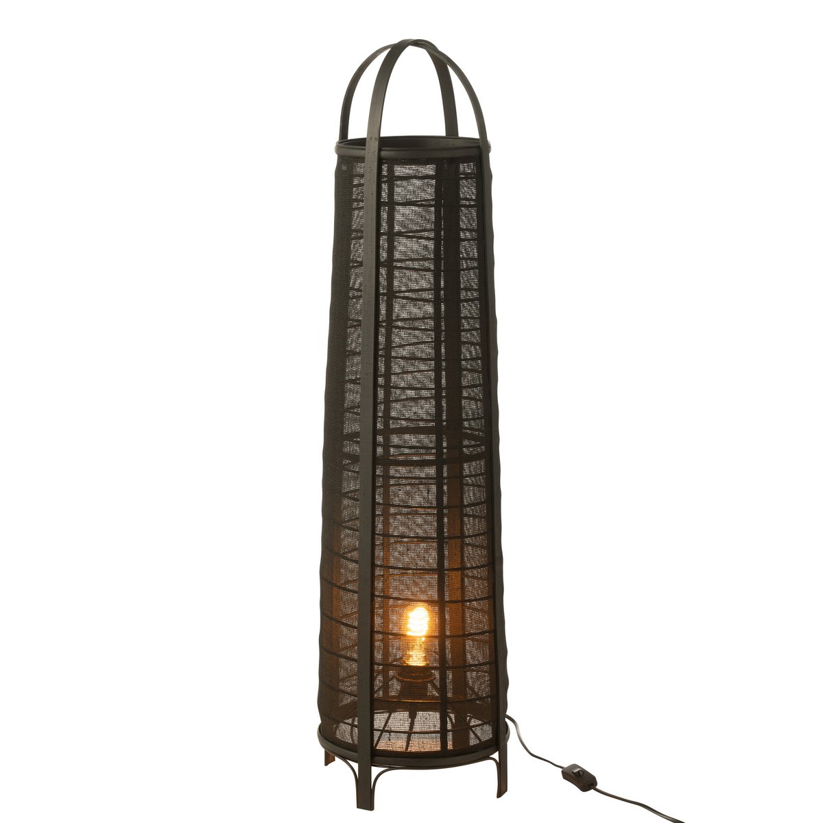 Lamp Don Katoen Bamboe Zwart