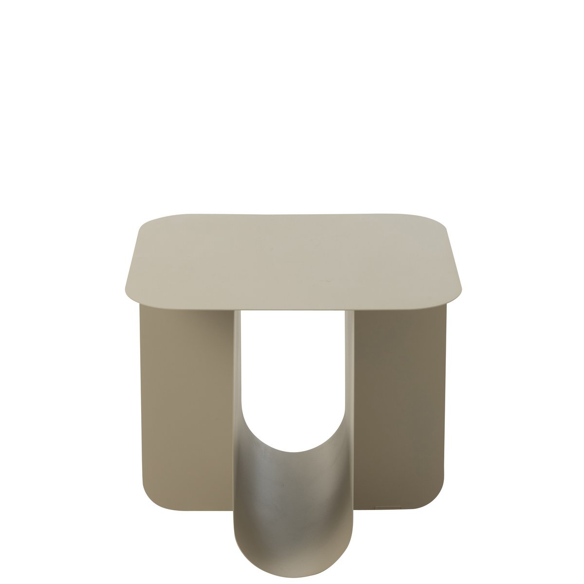 Bijzettafel Vierkant Metaal Beige