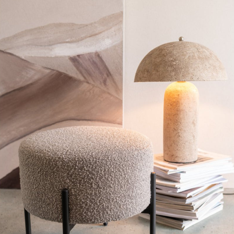 Tafellamp Paddenstoel Beige