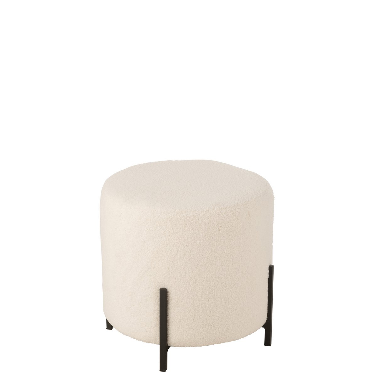 Poef Schaap Stof/Schuim Wit