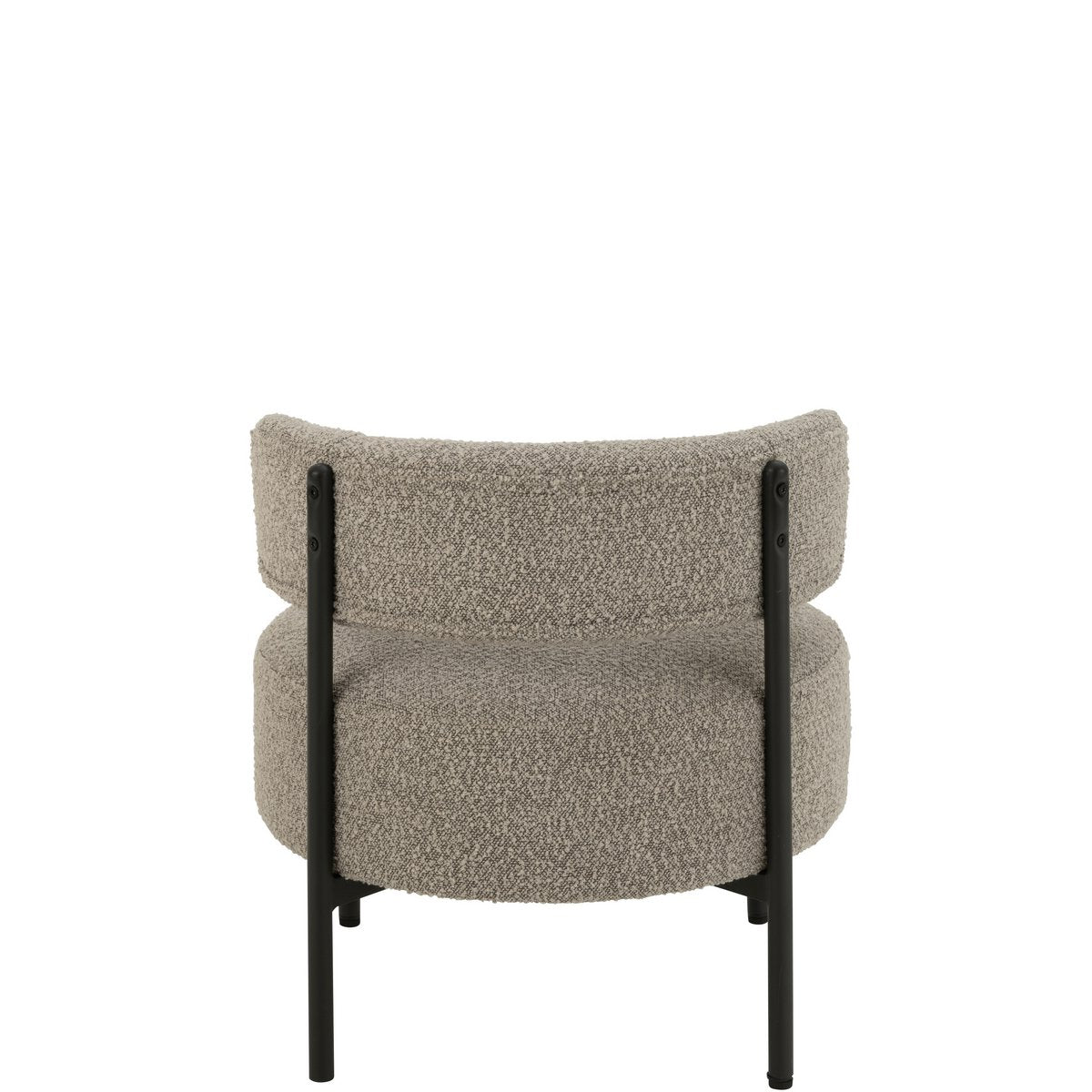 Loungestoel Boucle Multiplex/Polyester Grijs/Zwart