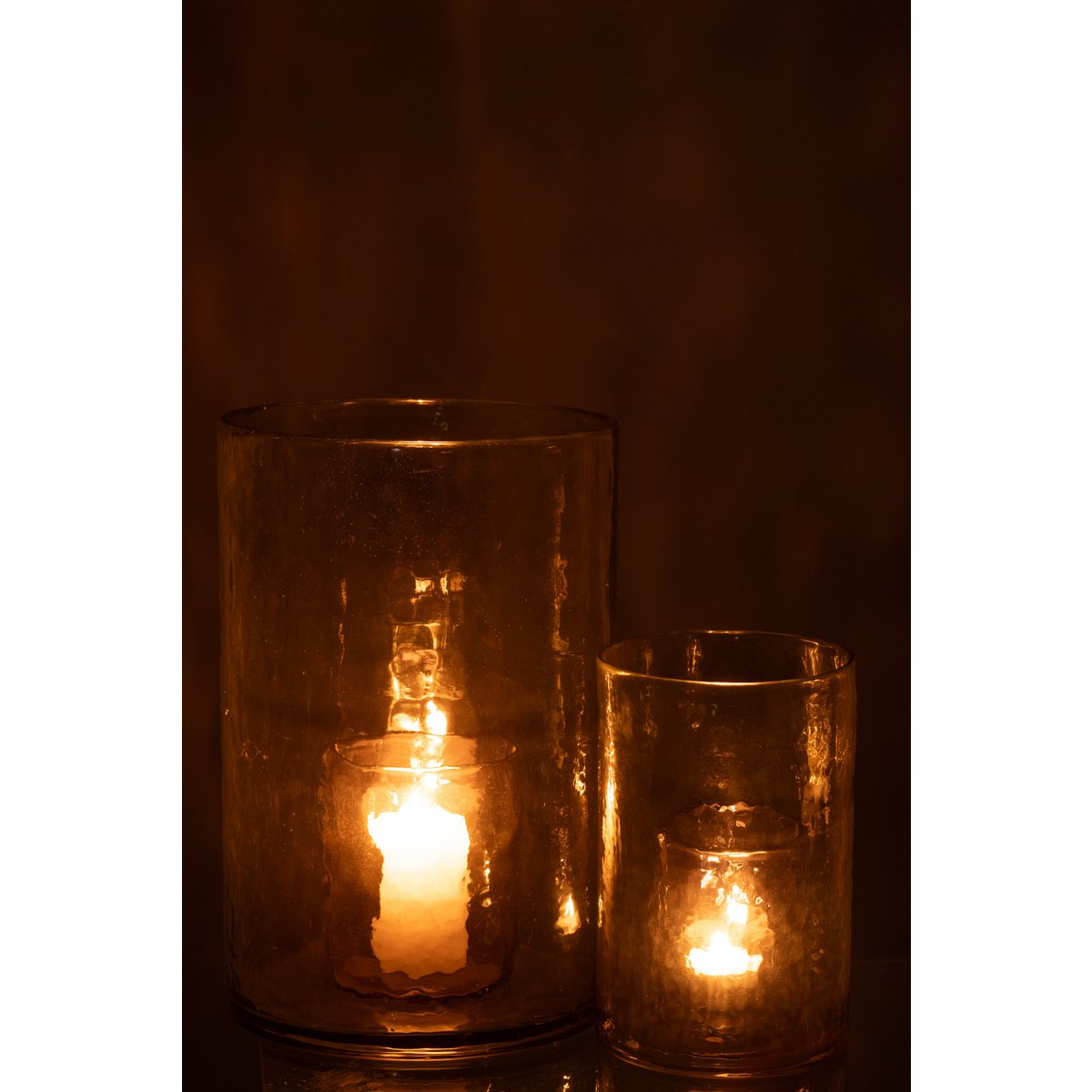Windlicht Dubbel Glas Groen Large