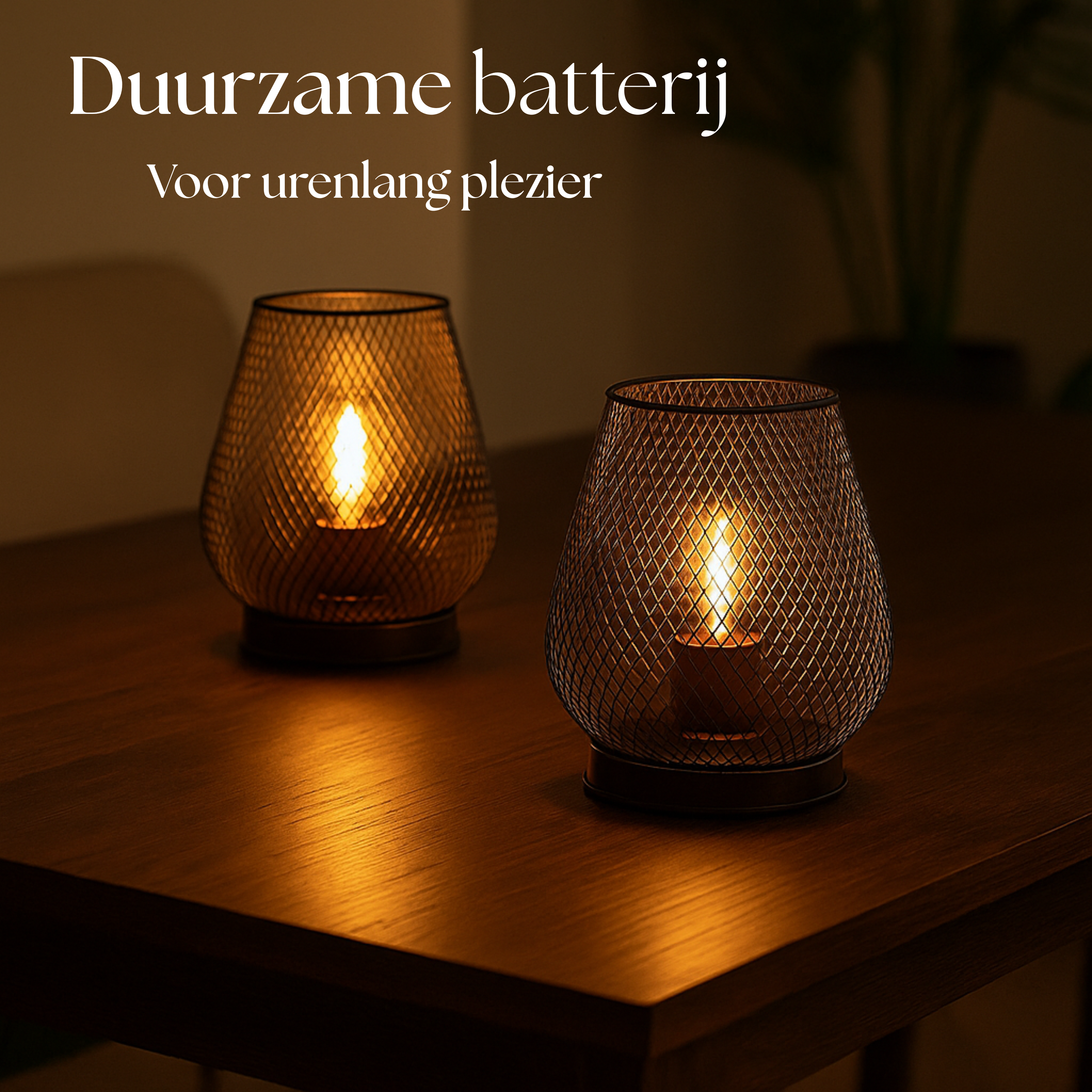 Messing Tafellamp - LED draadloos - 2e halve prijs!