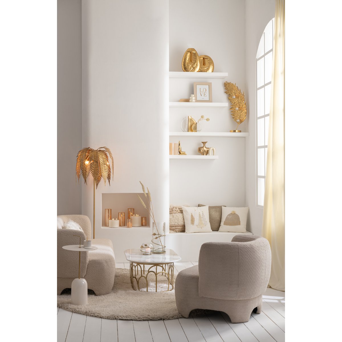 Zetel 1-Zit Gebreid Tex/Ht Wit
