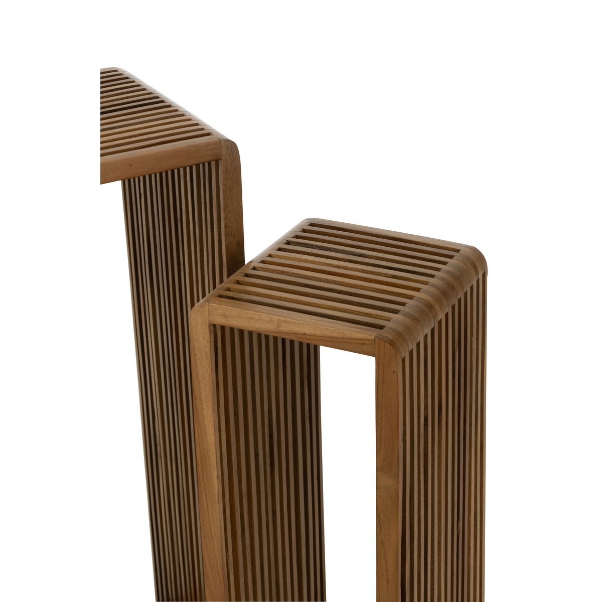 Bijzetafel Kubus Gerecycleerd Teak - hout naturel