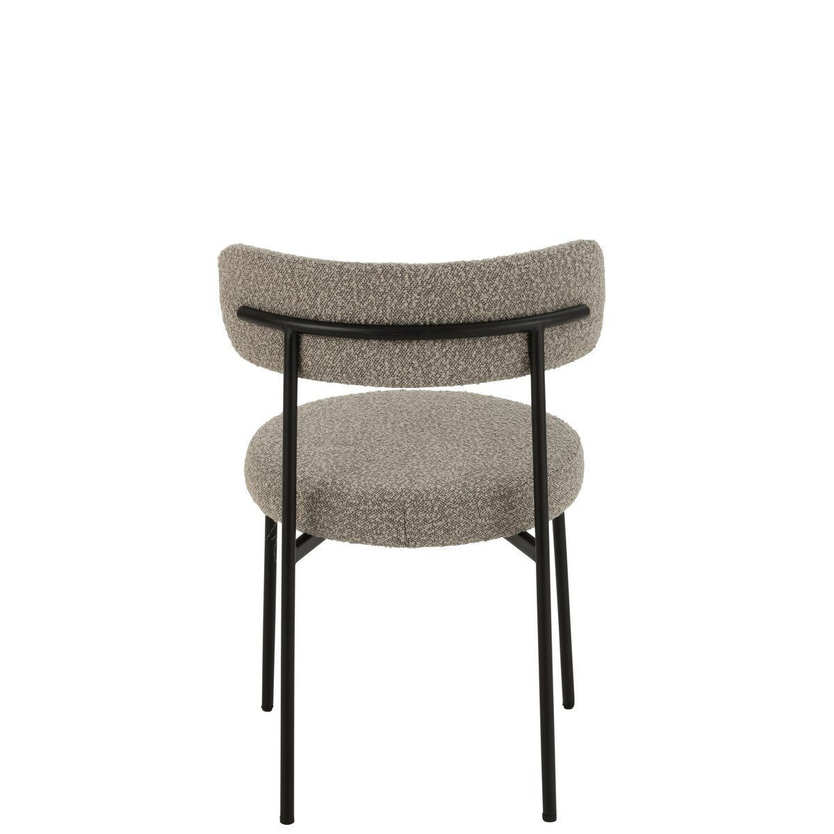 Stoel Boucle Multiplex/Polyester Grijs/Zwart