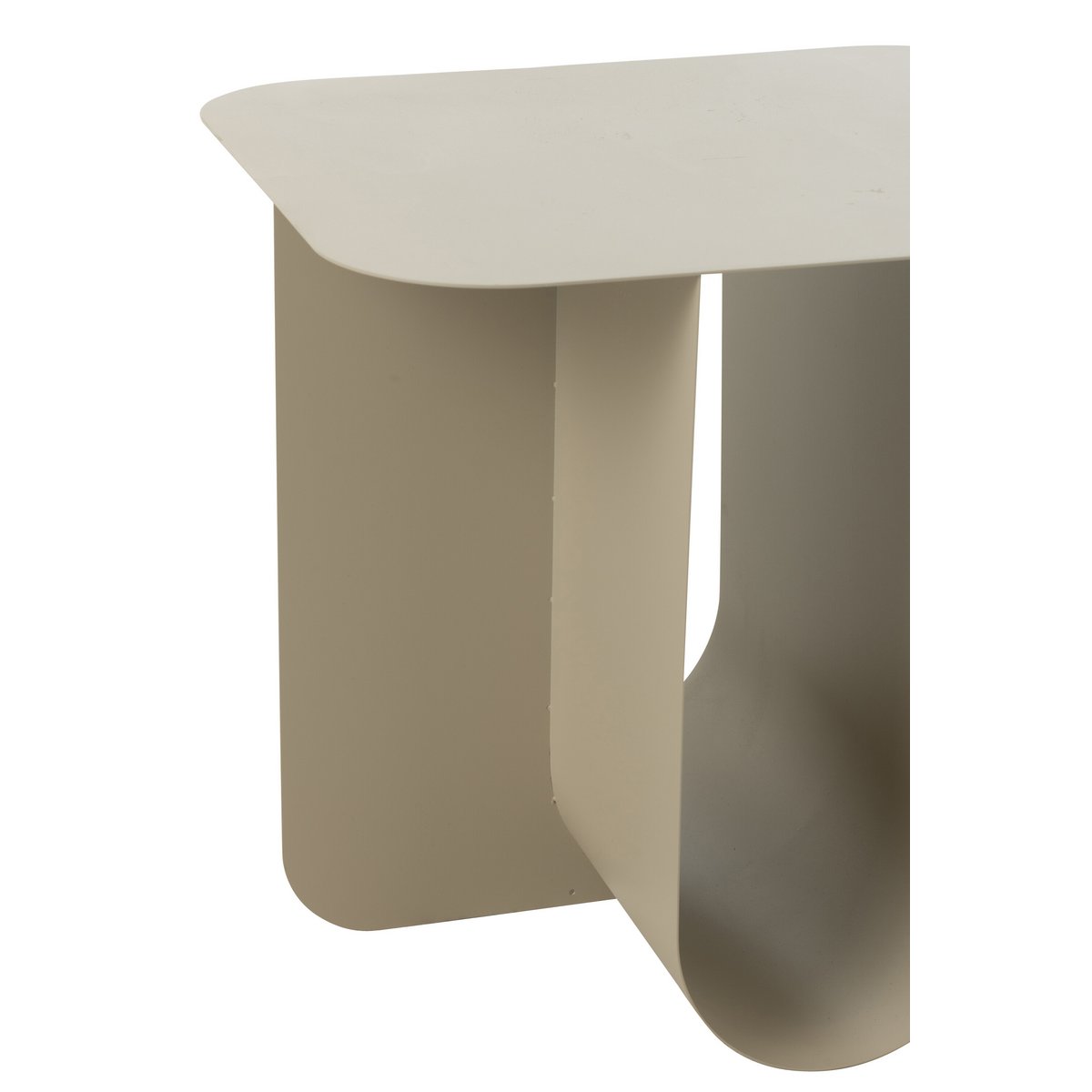 Bijzettafel Vierkant Metaal Beige