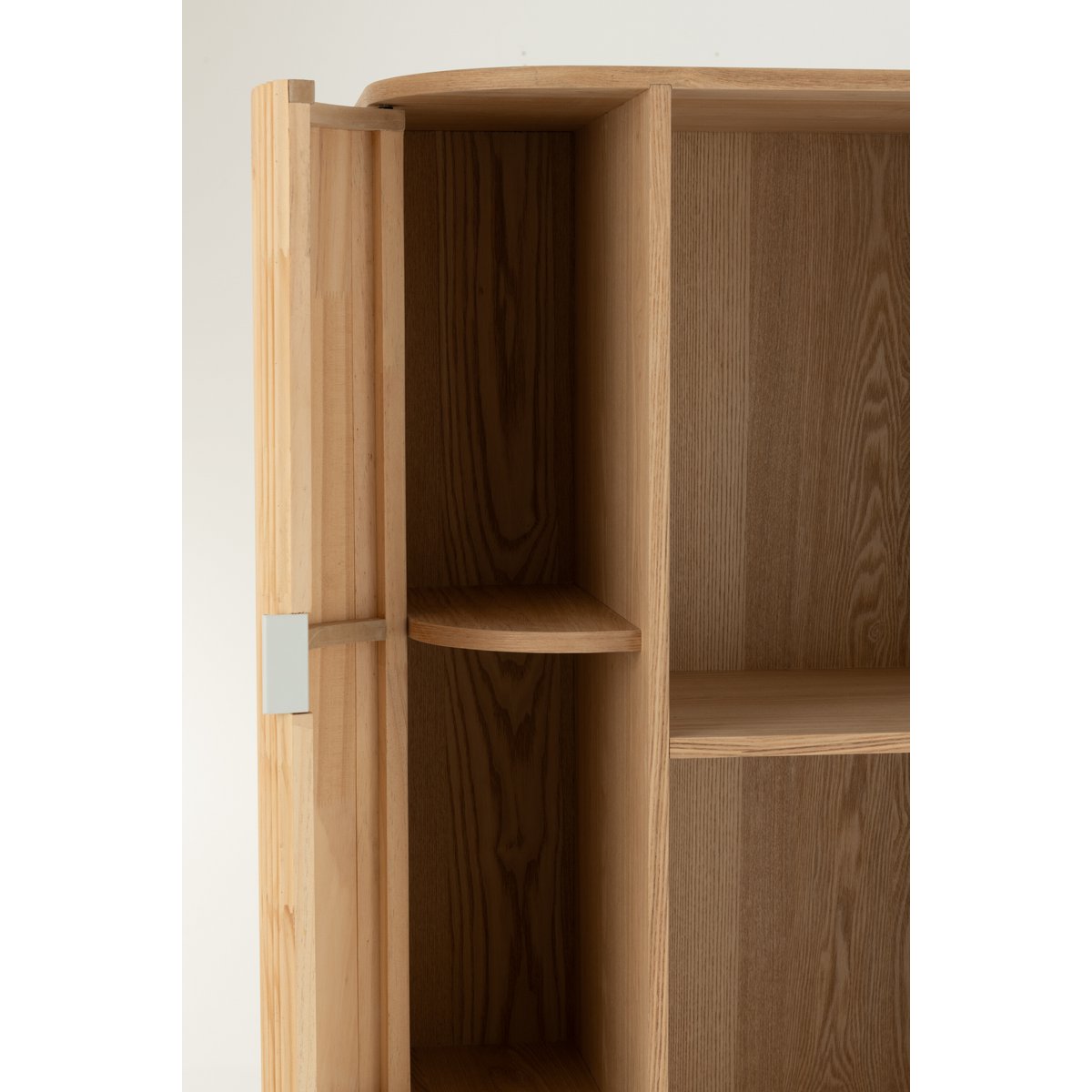 Kast Vakken Rond Mdf/Dennenhout Naturel