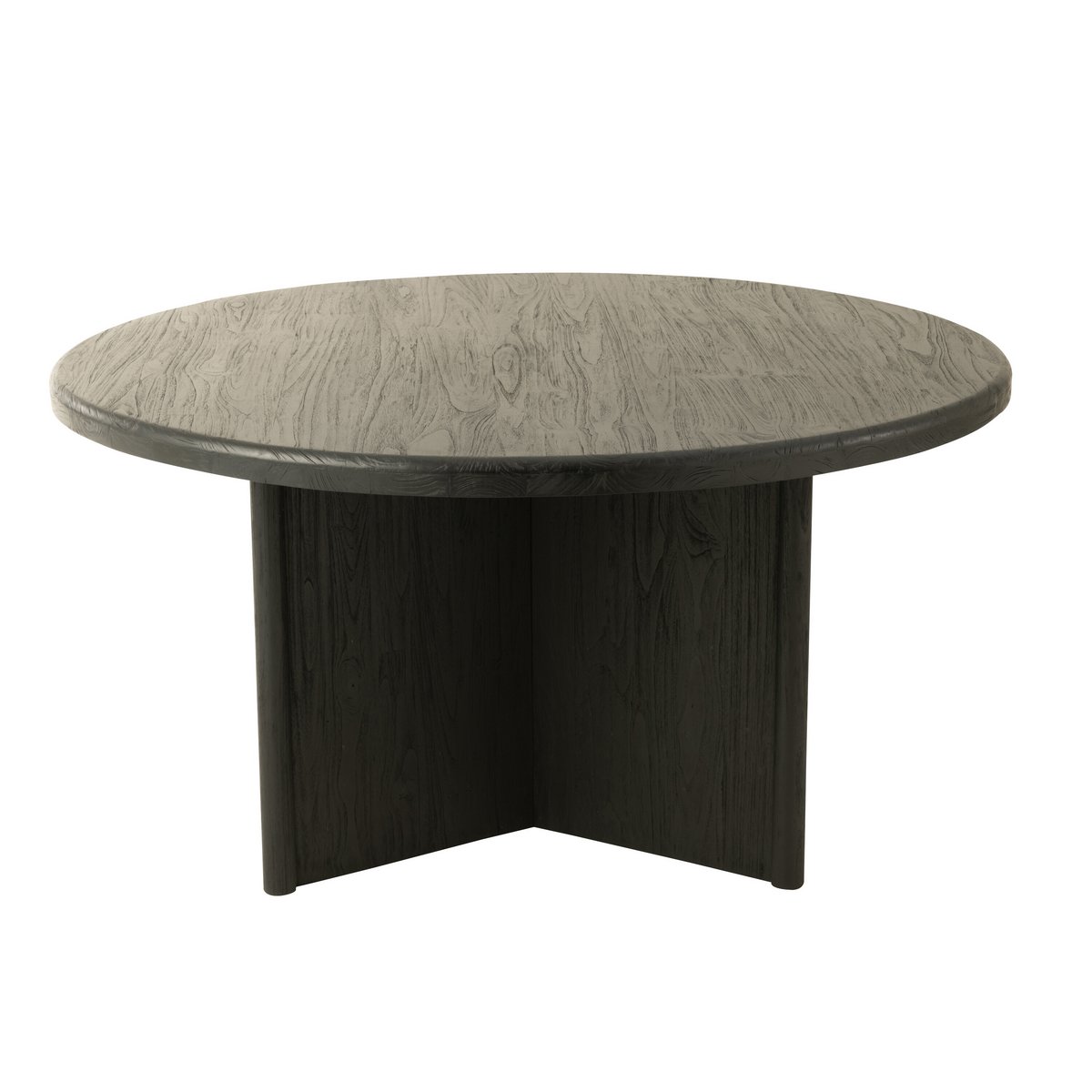 Eettafel Rond Teak - hout - zwart