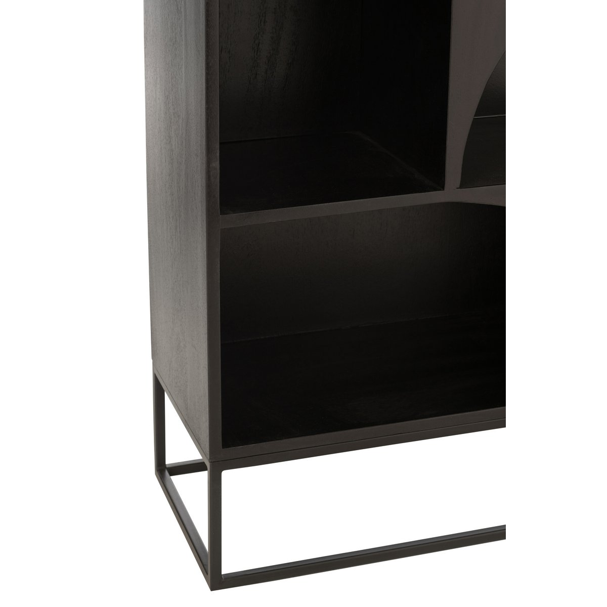 Wandkast Mango Hout/Mdf Zwart