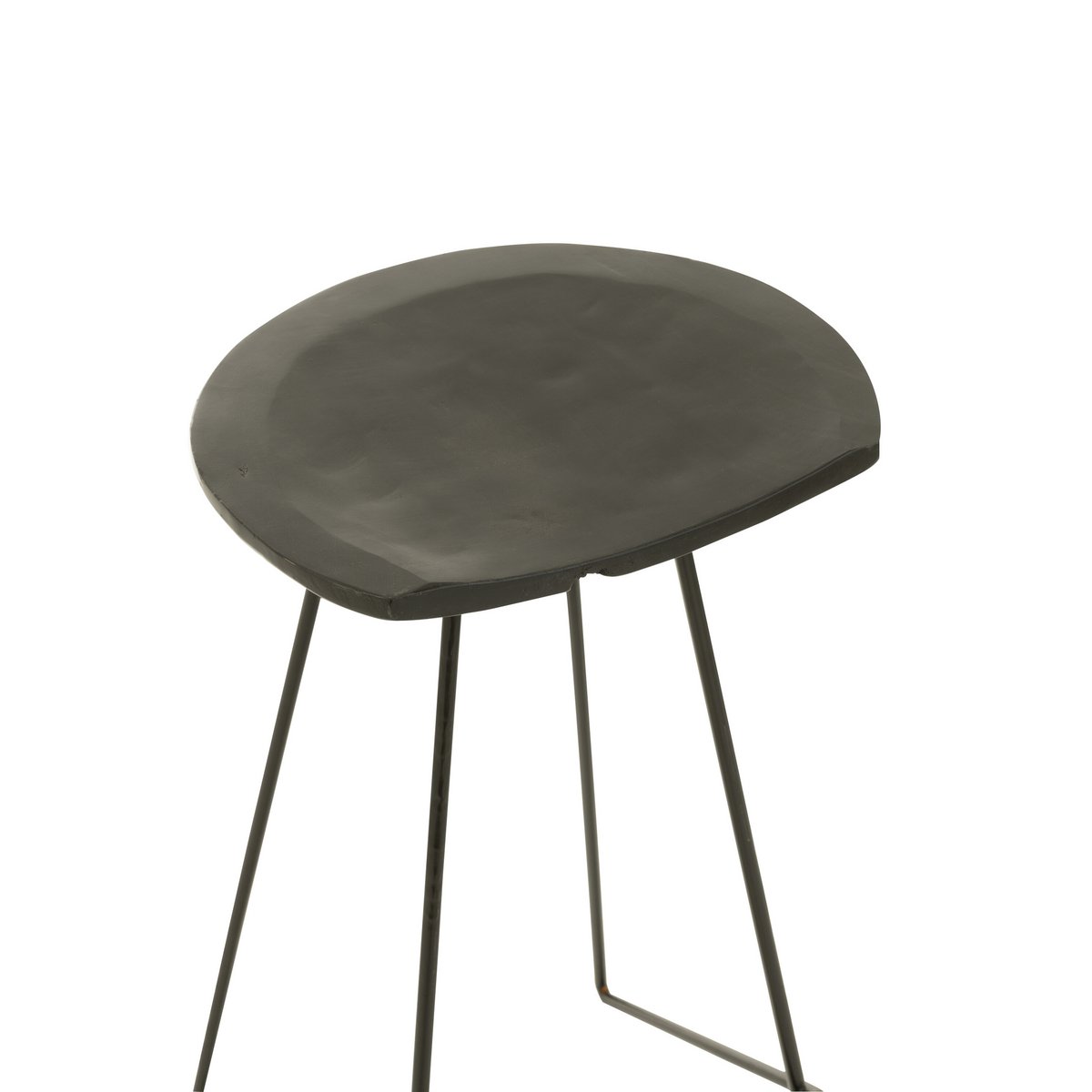 Barstoel Teak Hout/Ijzer Zwart