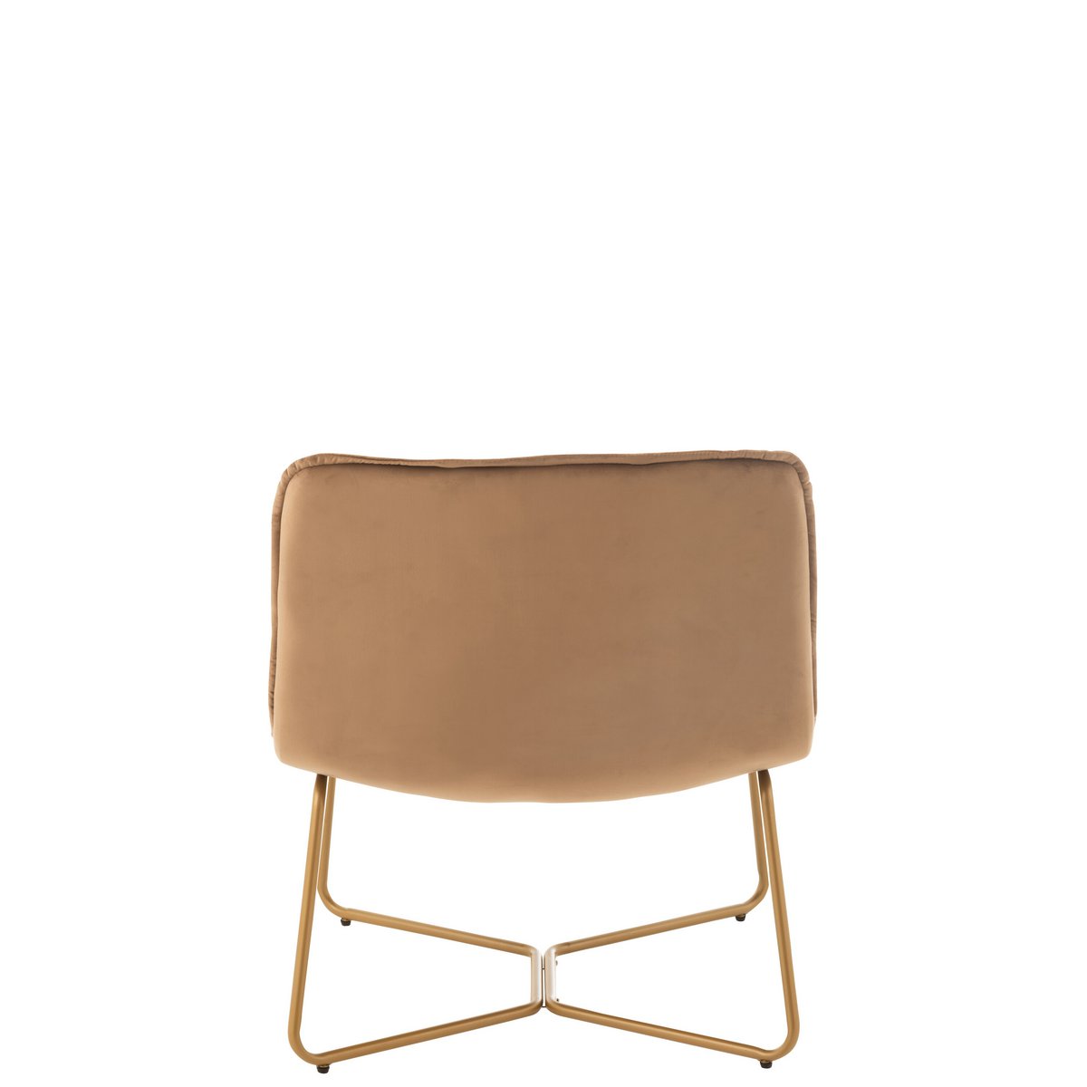 Loungestoel Lisa - metaal/textiel - bruin