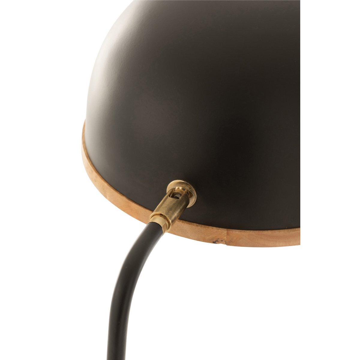 Staande Lamp Evy - ijzer/hout - zwart/naturel