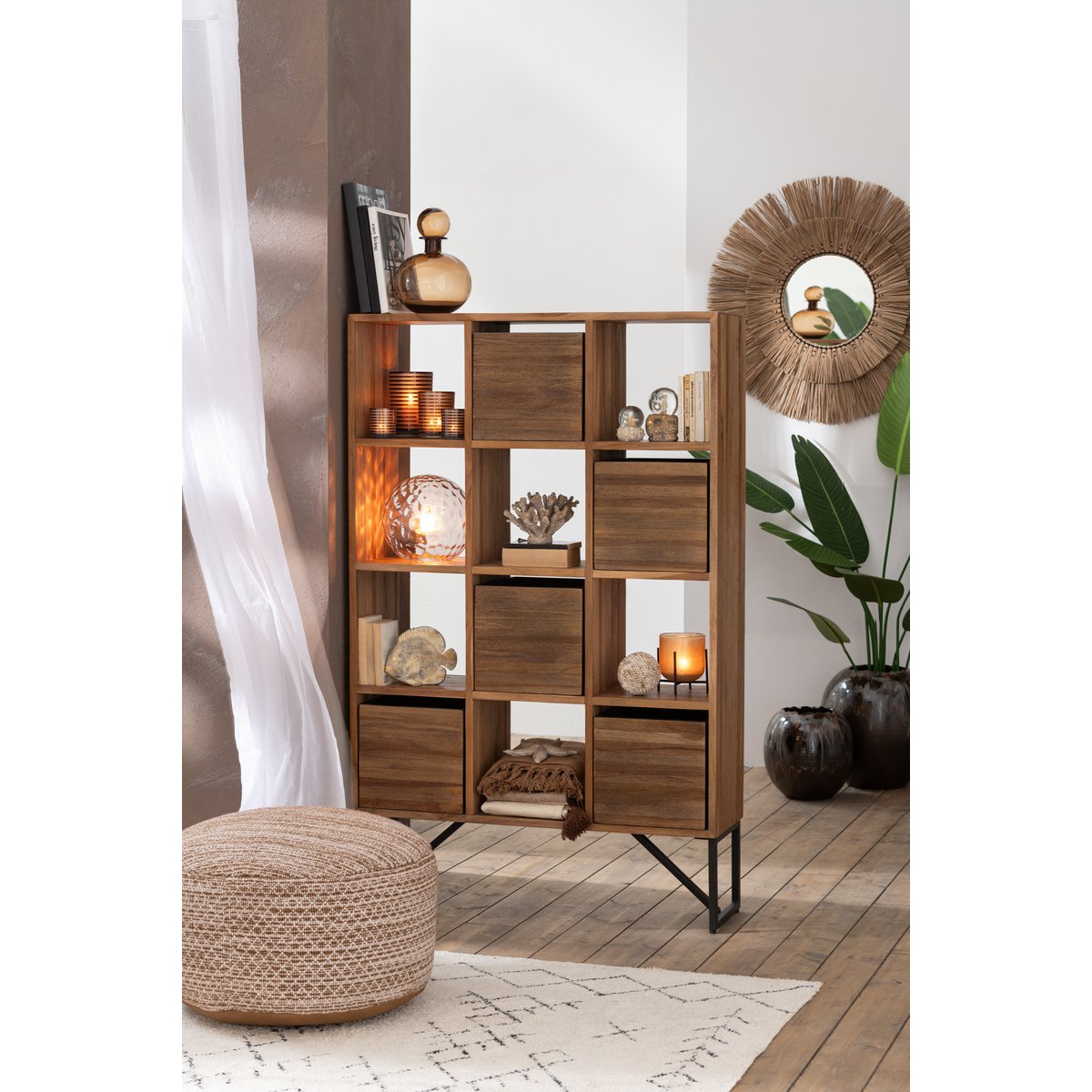 Kast Met Lades Gerecycleerd Teak Naturel