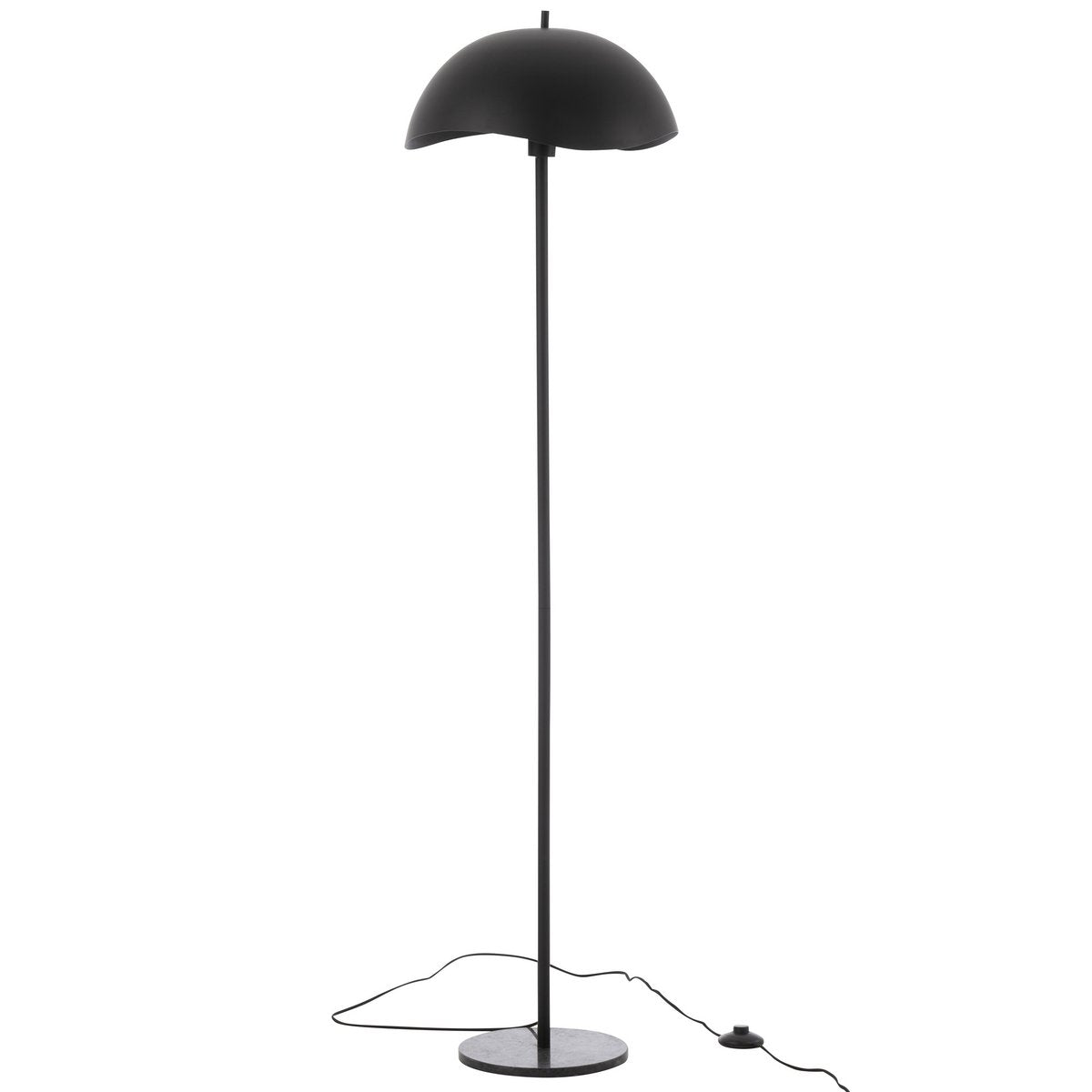 Staanlamp Metaal/Marmer Zwart