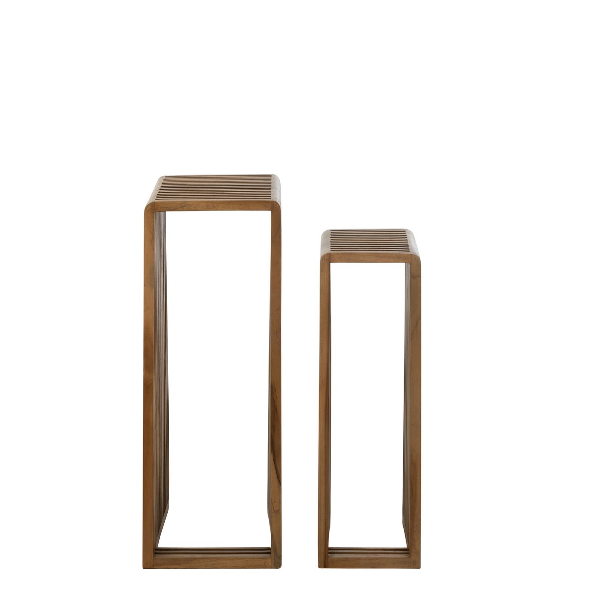 Bijzetafel Kubus Gerecycleerd Teak - hout naturel