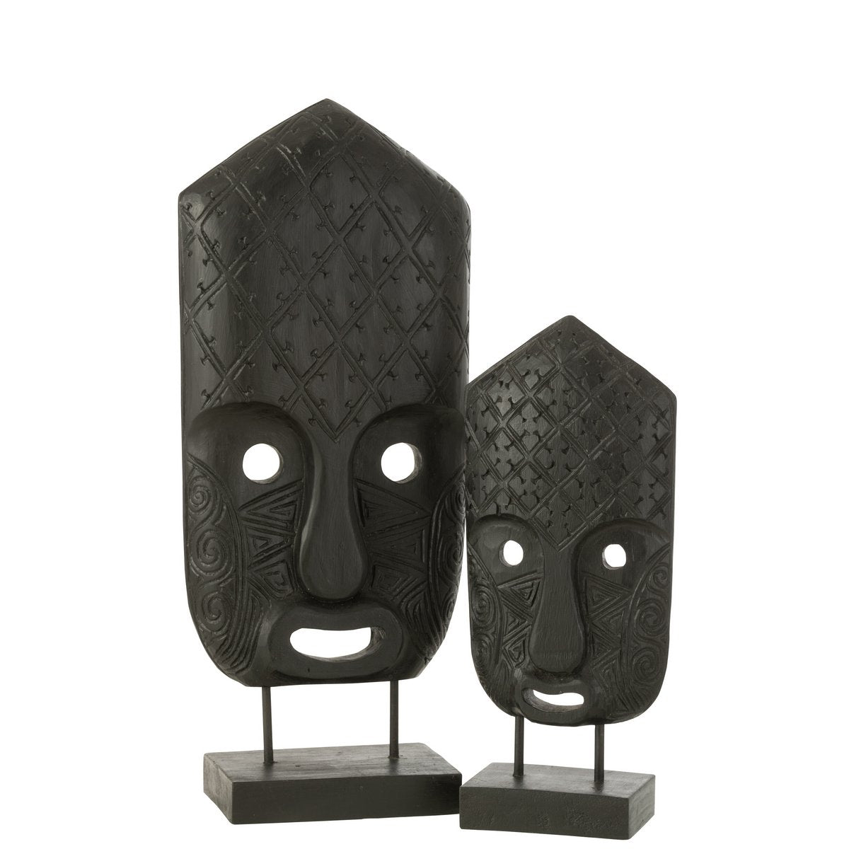 Masker op voet  Op Voet Albasia- hout - zwart - large