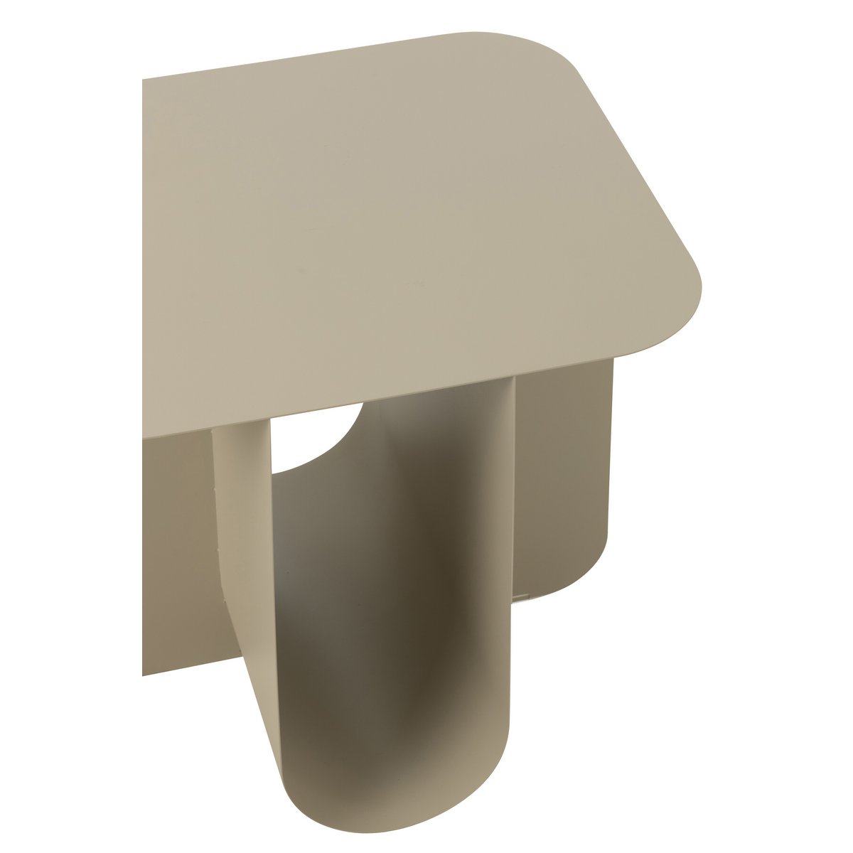 Bijzettafel Vierkant Metaal Beige
